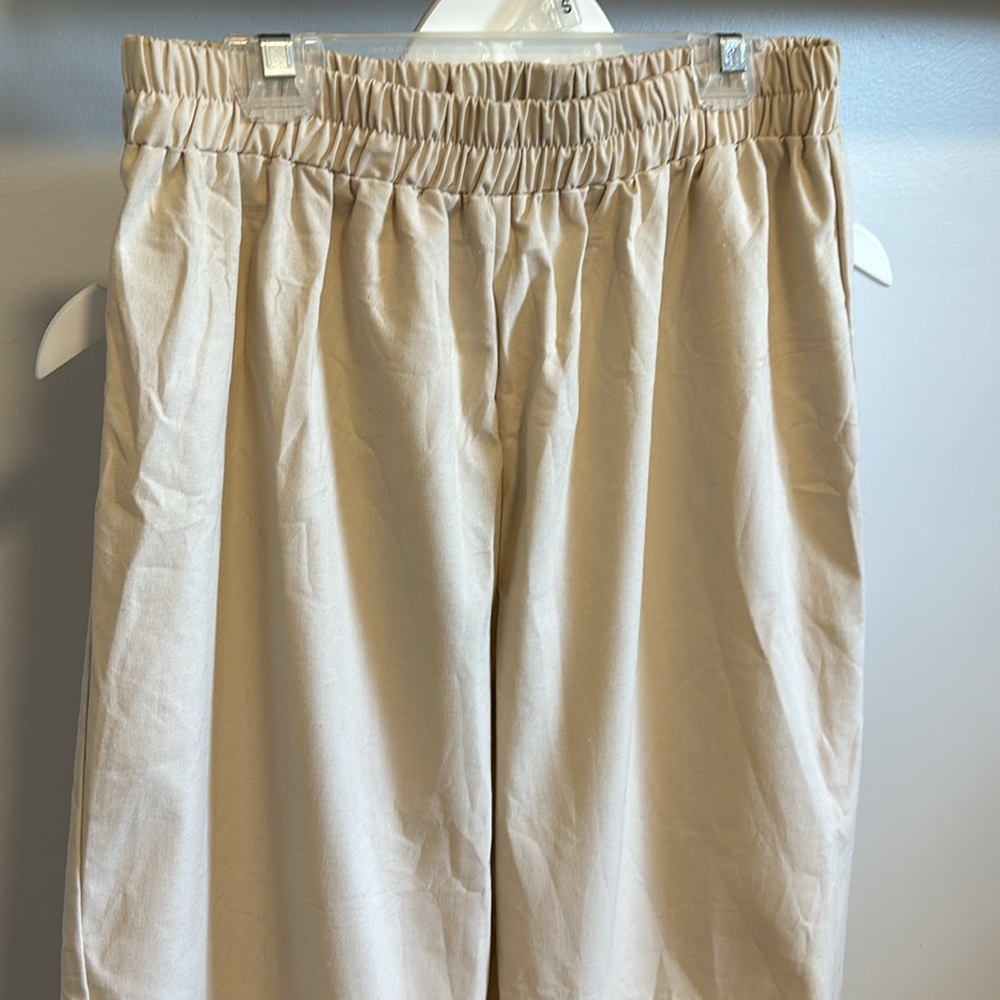PrettyLittleThing linen blend wide leg pant. - Picture 3 of 8